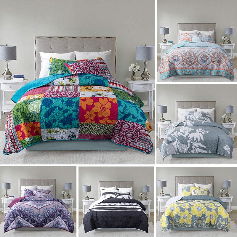 textile printing flower Bed cover textile printing flower Bed cover