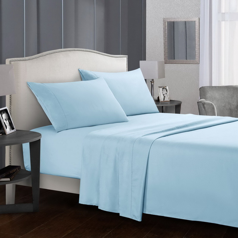 Pure color fitted sheet